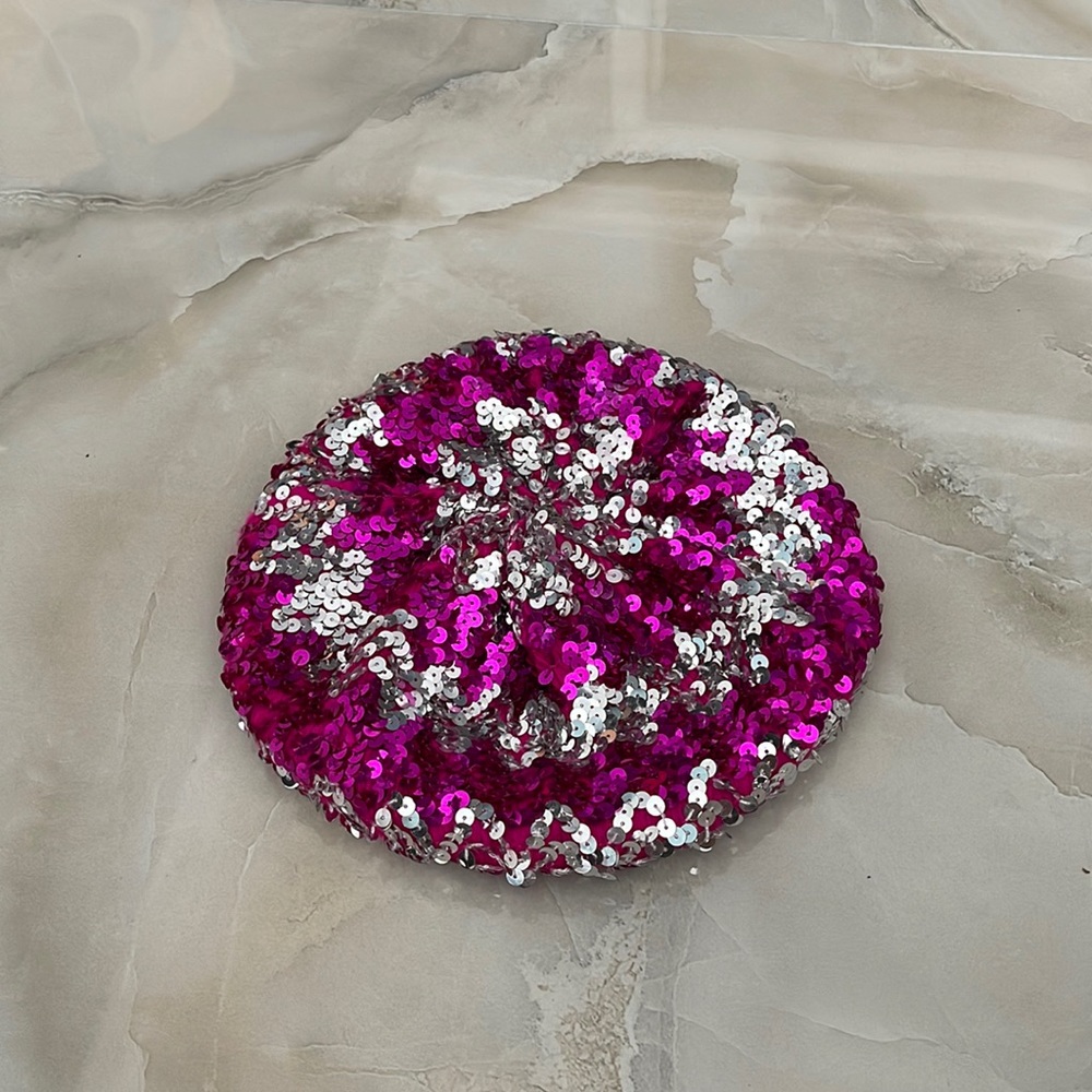PINK SEQUIN BERET - NWOT